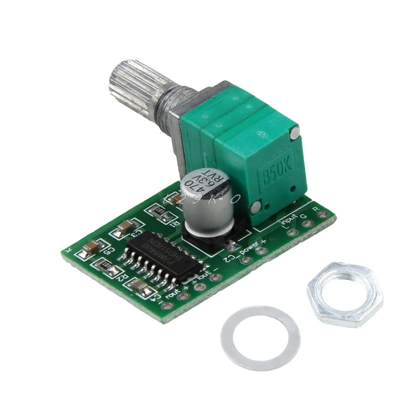 Mini PAM8403 Audio Amplifier Board 5V 2 Channel USB Power 3W Volume Control | Электроника