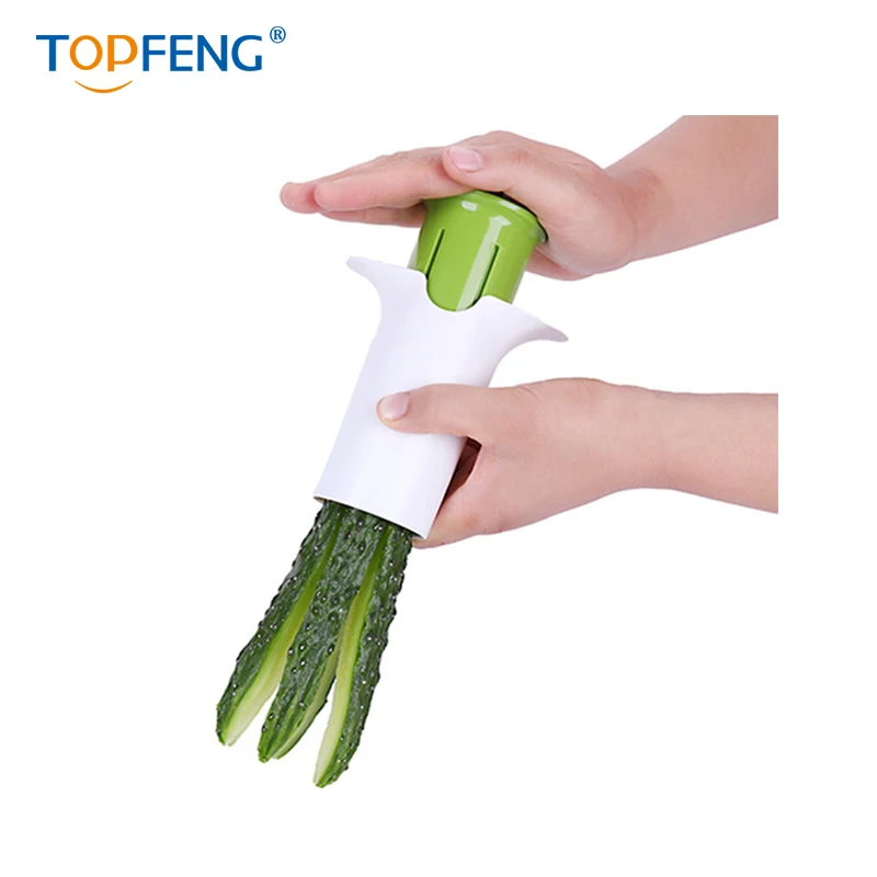 Ручная ломтерезка для овощей TOPFENG Ломтерезка закусок с лезвиями из нержавеющей