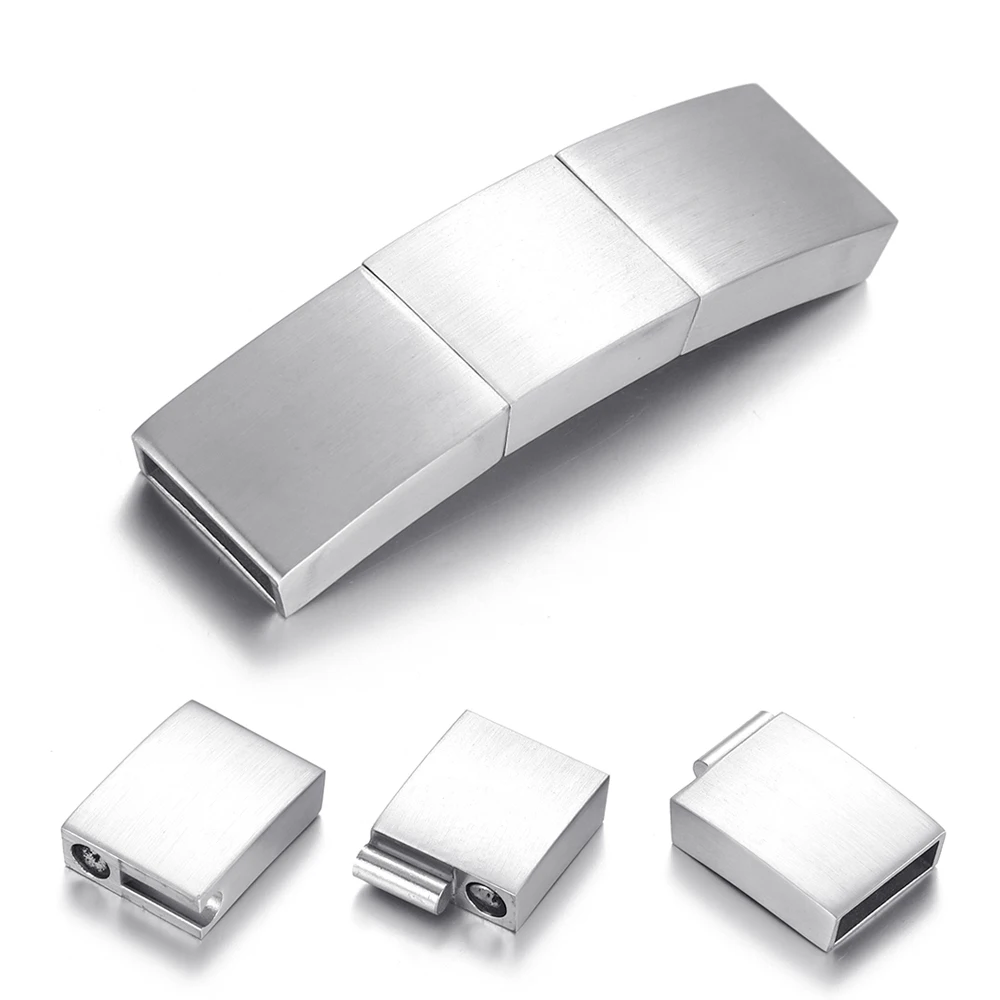 Магнитная застежка из нержавеющей стали с тремя секциями кожаный шнур