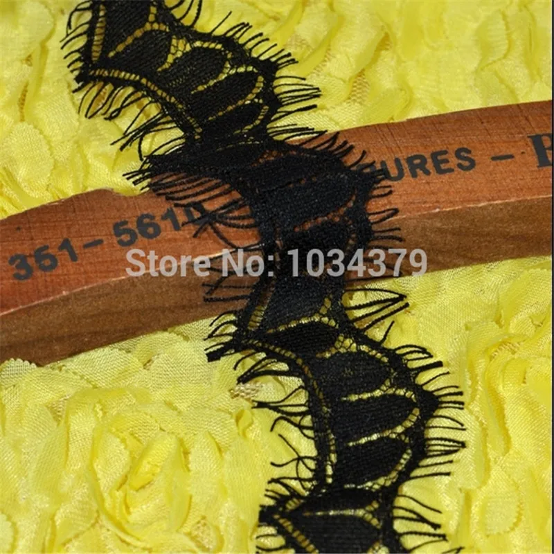 9 метров 4 см 2 цвета (черный/слоновая кость) ткань цветы венецианские ресницы