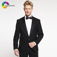 black mens classic suits slim fit wedding suits groom tuxedos prom evening wear 2 pieces jacketpants ternos costume homme