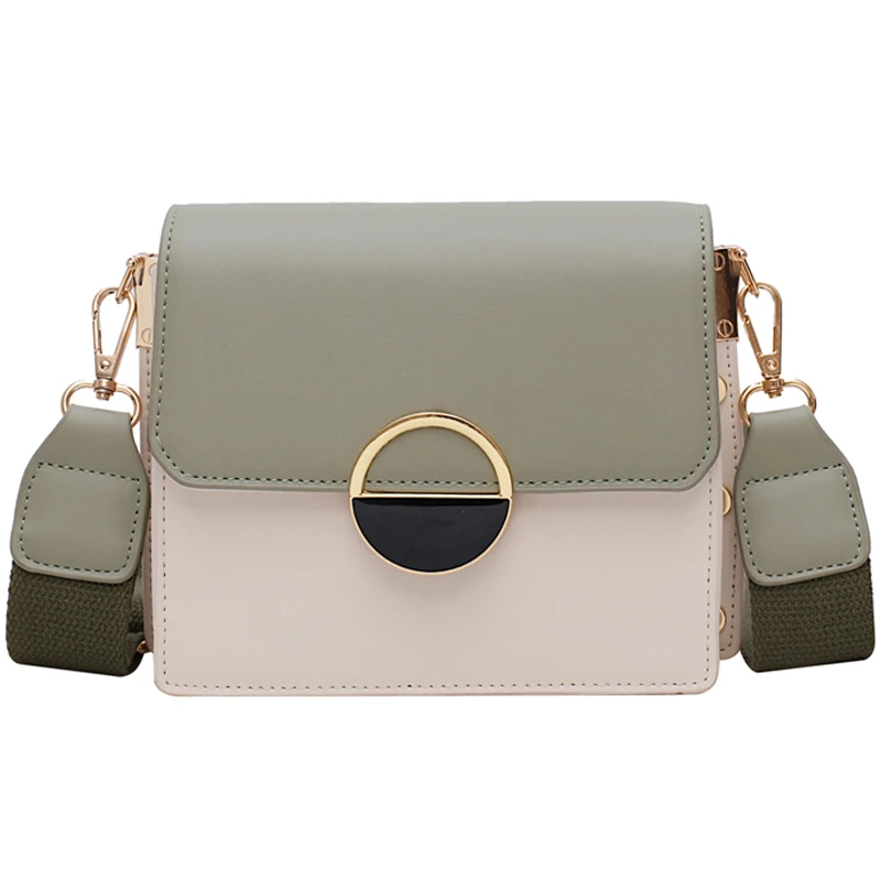 Кожаная сумка-Кроссбоди контрастных цветов с бантом из ленты Модная новинка 2020