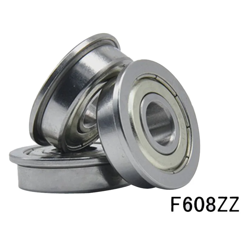 

4pcs F608ZZ Flange Ball Bearing 8*22*7 mm Metric Flanged Bearing Mechanical Replace