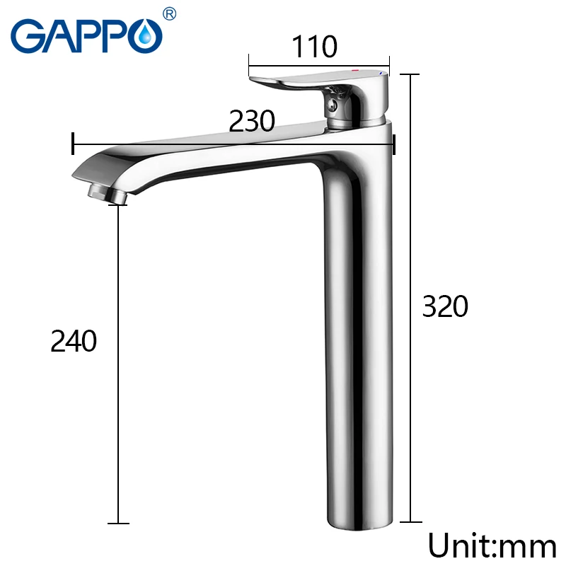 Смеситель для раковины GAPPO хромированный кран Водопад ванной комнаты