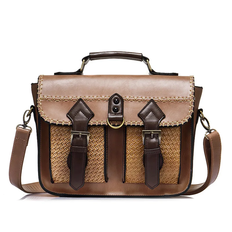 Realer фирменный дизайн женская сумка Высокое качество Satchels сумка Винтаж одноцветное Искусственная кожа сумка - Цвет: apricot
