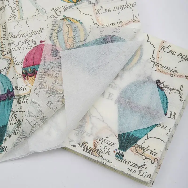 Napkin-25x25cm для коктейлей 3-слойная салфетка бумага декупажа воздушные шары салфетки