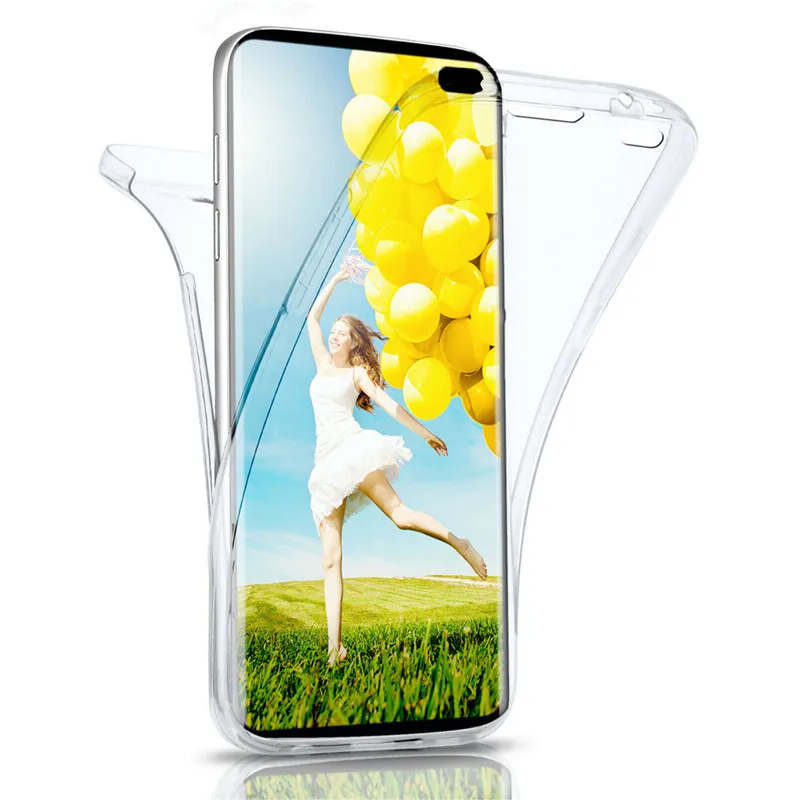Прозрачный Мягкий противоударный чехол для Samsung S10e S10 S8 S9 Plus S6 S7 Edge Note 9 8 360 градусов