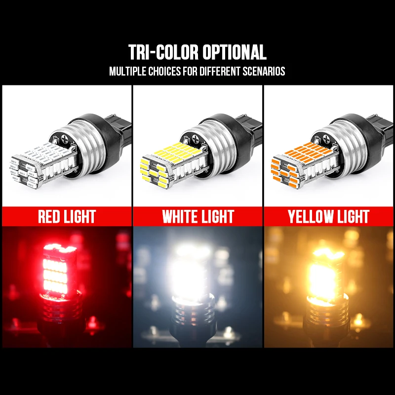 2 шт. задний стоп сигнал 7443 7440 Led W21W W21/5 W WY21W светодиодные лампы Canbus T20 указатель