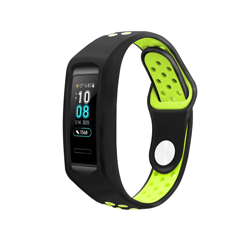 Силиконовый ремешок для huawei band 3/Redmi 3 pro двухцветный мягкий силиконовый Смарт Браслет сменный ремешок пористый вентиляции спортивный ремешок для часов - Цвет ремешка: 8