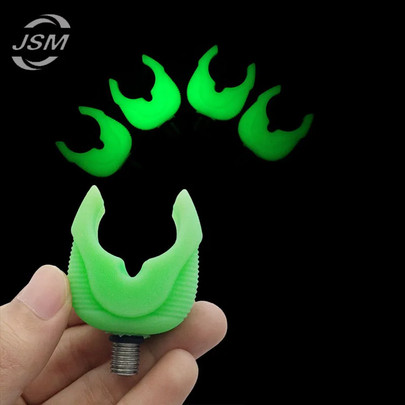 JSM 1 шт. светящийся зеленый силиконовый держатель удочки для ловли карпа