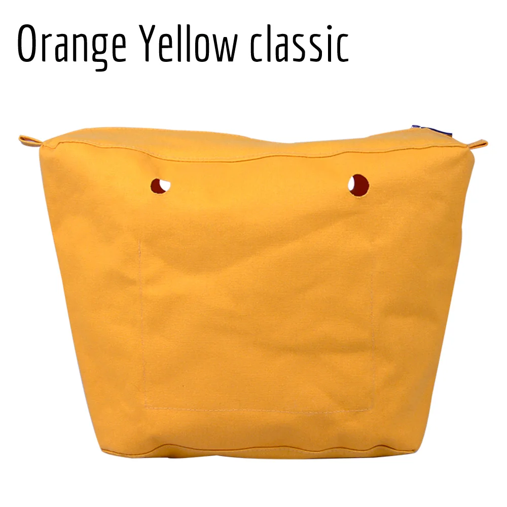 orange yellow classi Внутренняя подкладка вставка карман на молнии для классического мини Obag холст вставка с внутренним водонепроницаемым покрытием для O сумки - Цвет: orange yellow classi