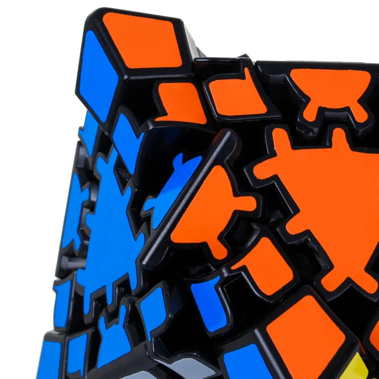 Lan lan gear octohedron полностью наклеенный черный куб головоломка черная идея подарка