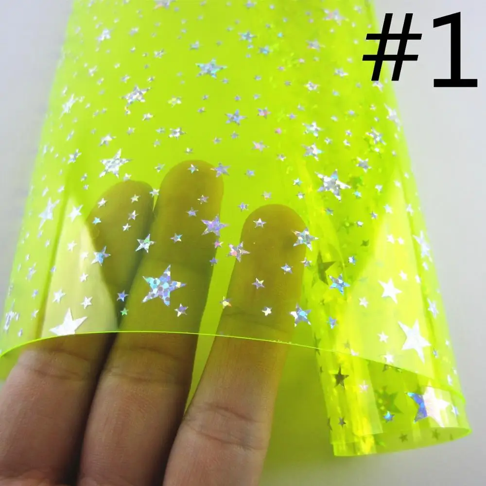 A4 лист 8 &quotx 11 8&quot Звезды блестящий порошок Tranparent PVCclear ПВХ для сумки луки DIY проект