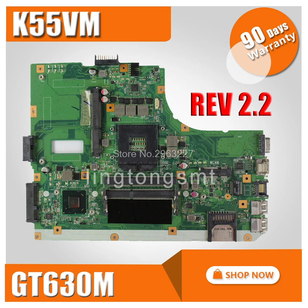 K55VM Материнская плата ноутбука GT630M 2 Гб REV 2/2 0 для For Asus K55VJ материнская Бесплатная