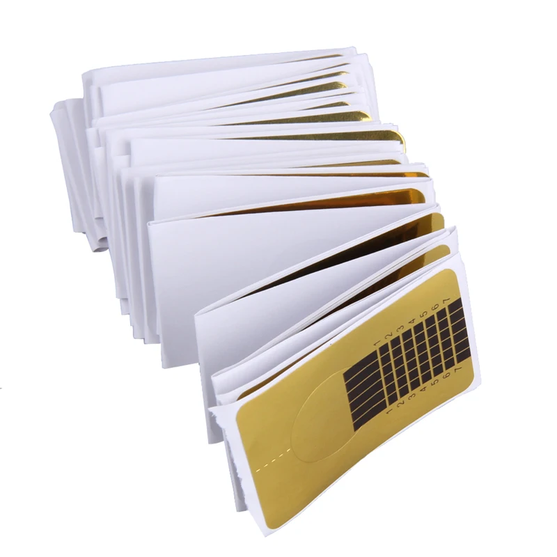 100 шт./упаковка наклейки для наращивания ногтей формы дизайна инструменты