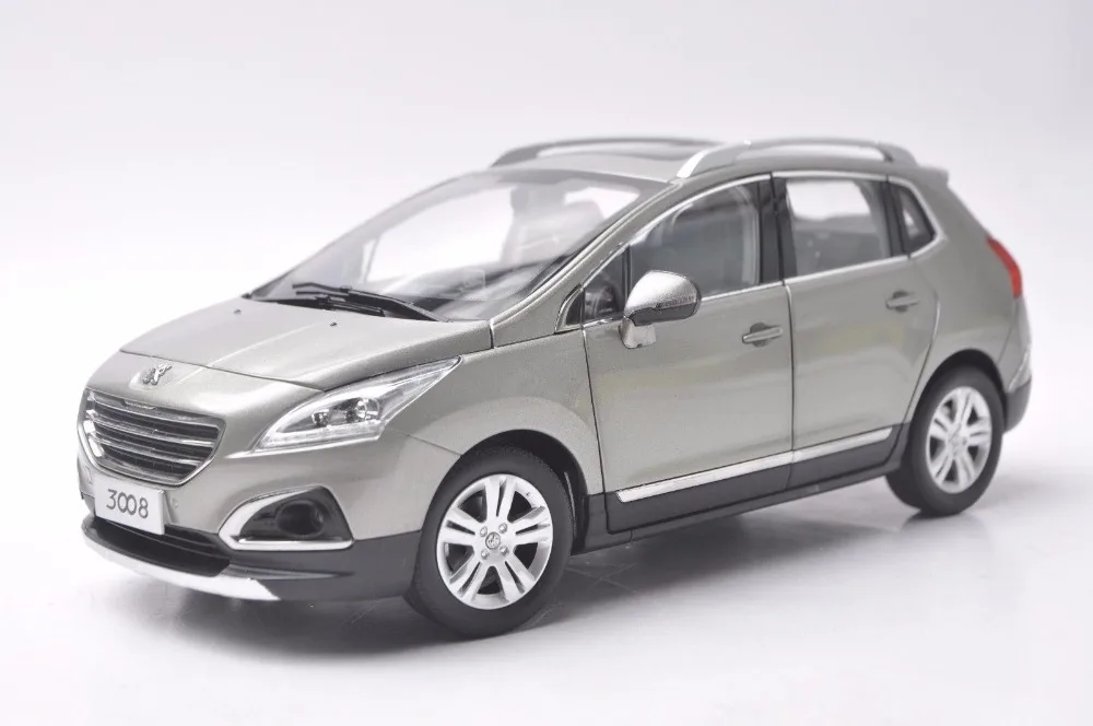 1:18 литая под давлением модель для peugeot 3008 2013 Серый внедорожник сплав игрушечный автомобиль миниатюрная коллекция подарок