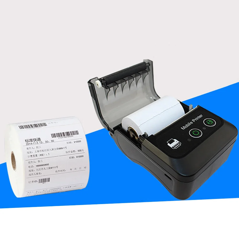 Bluetooth BT принтер термальная этикетка qr код наклейка со штрих кодом термоклей