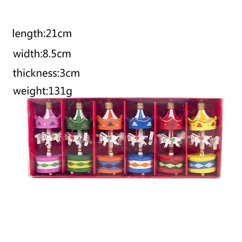 6 шт./партия Рождественская кукла игрушка декоративная карусельная лошадка