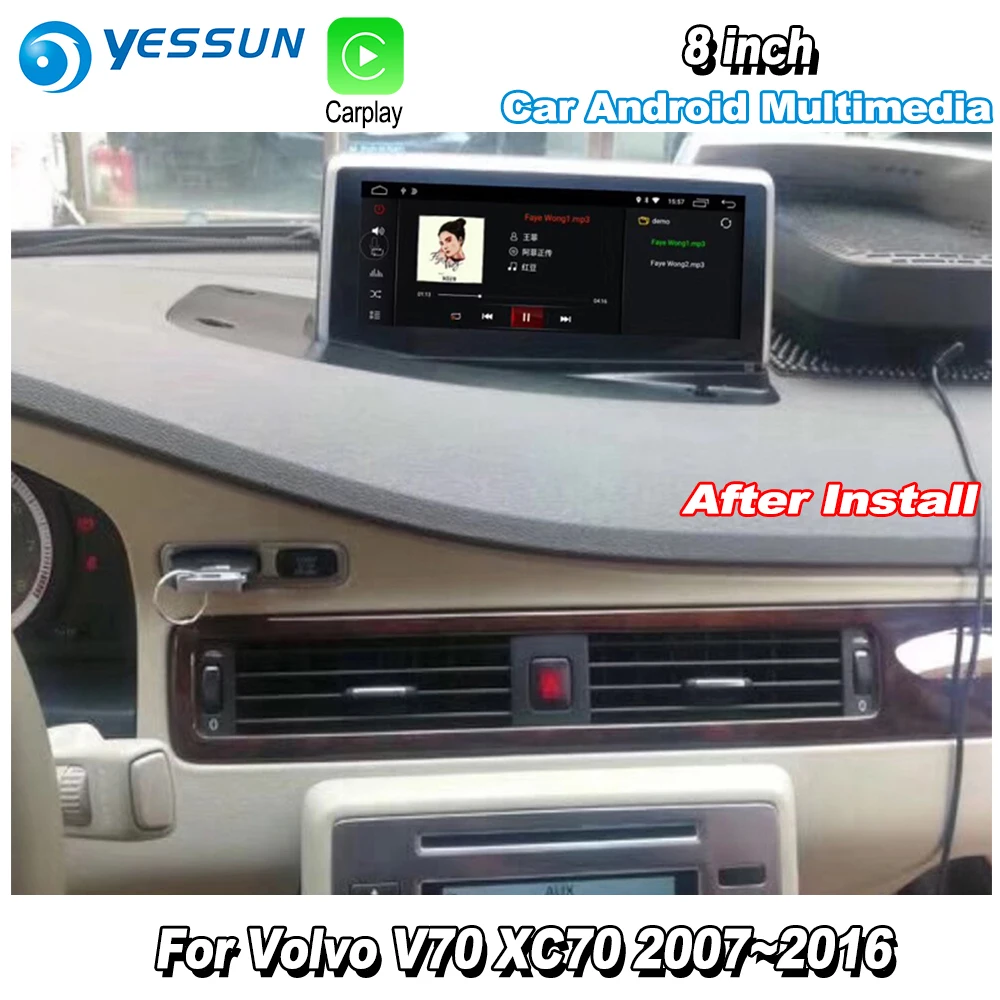 YESSUN для Volvo V70 XC70 2007~ автомобиль Android Carplay gps Navi карты навигации плеер Радио Стерео медиа HD экран без CD DVD