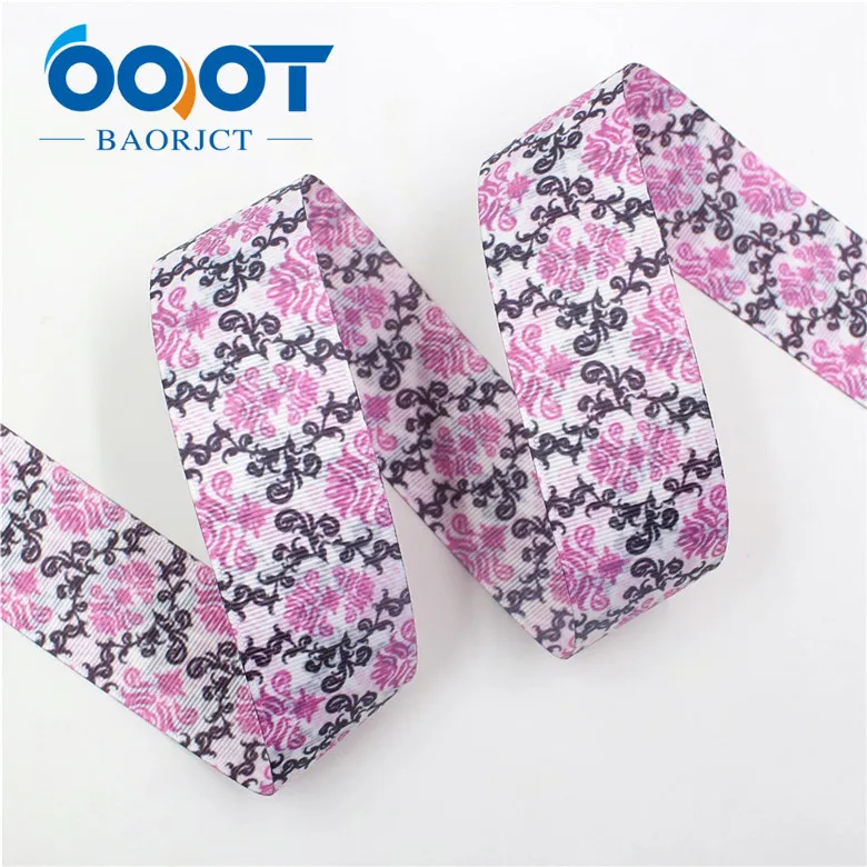 I-19628-1526 OOOT BAORJCT I-19628-1526, 38 мм, 10 ярдов, двухсторонние печатные корсажные ленты с рисунком, ленты для рукоделия, колпачки для банта, аксессуары для самостоятельной сборки - Цвет: I-19628-1526