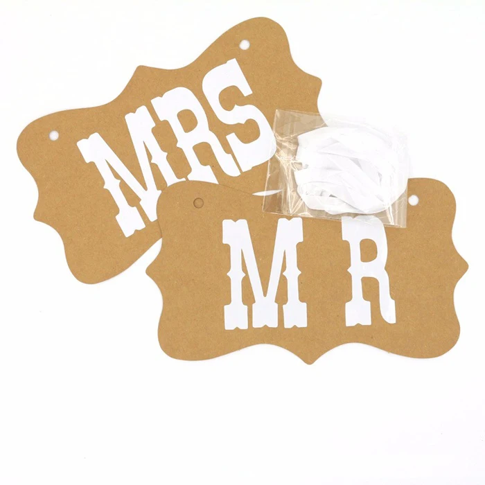 1 комплект &quotMr &amp миссис гирлянда из букв баннер Photo Booth Свадебные вечерние