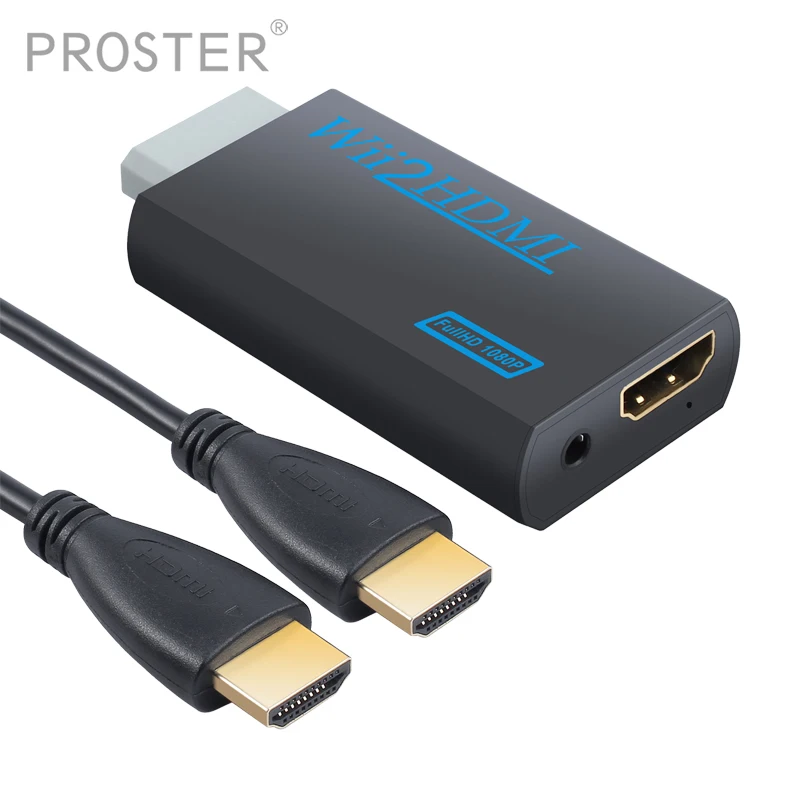 PROZOR для Wii 2HDMI конвертер 3 5 мм аудио адаптер к HDMI Совместимость HD HDTV с мм|Кабели HDMI| |
