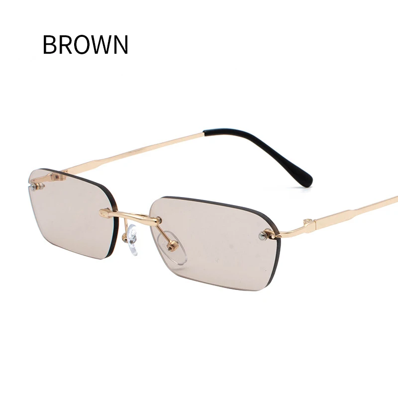 Gold Brown IGUETTA, квадратные солнцезащитные очки, мужские дизайнерские солнцезащитные очки, женские, высокое качество, металлические очки, оправа, Lunette De Soleil Homme IYJB068 - Цвет линз: Gold Brown