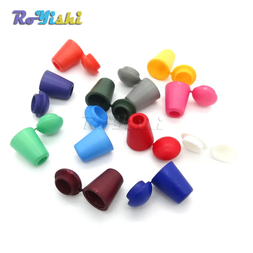 12 шт./упак. красочные наконечники шнура пробка колокольчика с крышкой