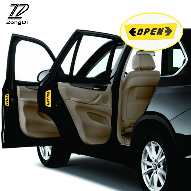 4 шт./комплект светоотражающие наклейки на дверь автомобиля|Наклейки автомобиль|