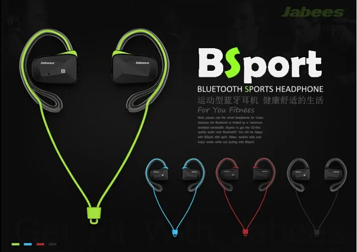 Bluetooth наушники,, Jabees BSport BT4.0, гарнитура, беспроводные, водонепроницаемые, наушники, audifonos, NFC, для бега, езды на велосипеде
