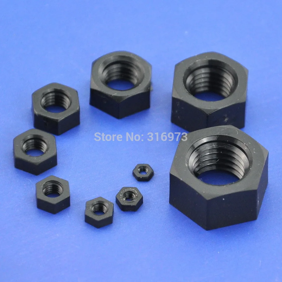 

( 1000 pcs/lot ) M4 Black Nylon Hex Nut