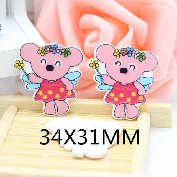 Free shipping 25pcs/lot 34*24MM cartoon character planar resin BIHAIYUAN | Дом и сад