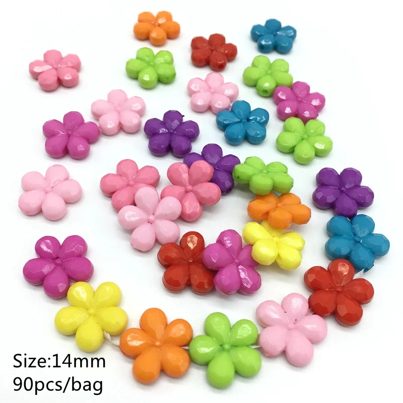 Meideheng акриловые однотонные цветы с пятью лепестками для изготовления украшений