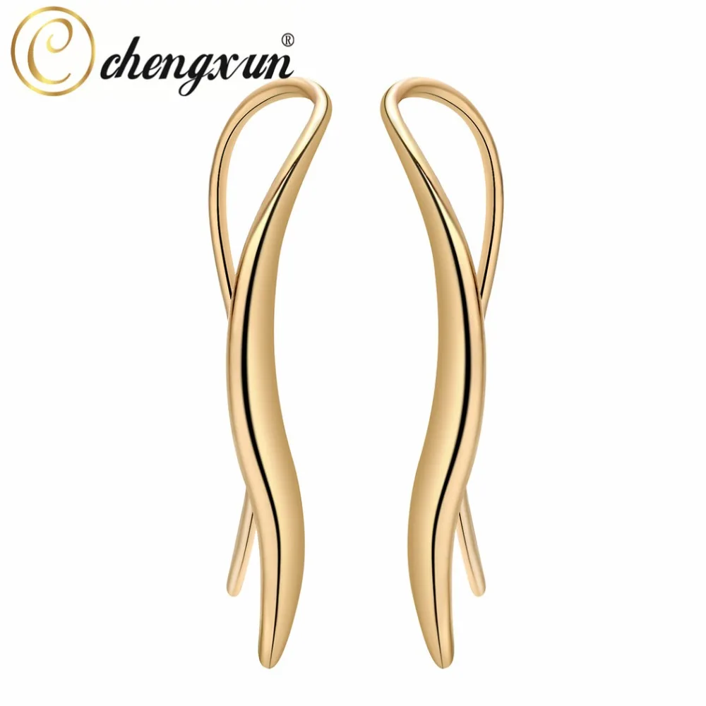 CHENGXUN 2018 модные тонкие Линейные серьги капельки с нитками для женщин и девушек