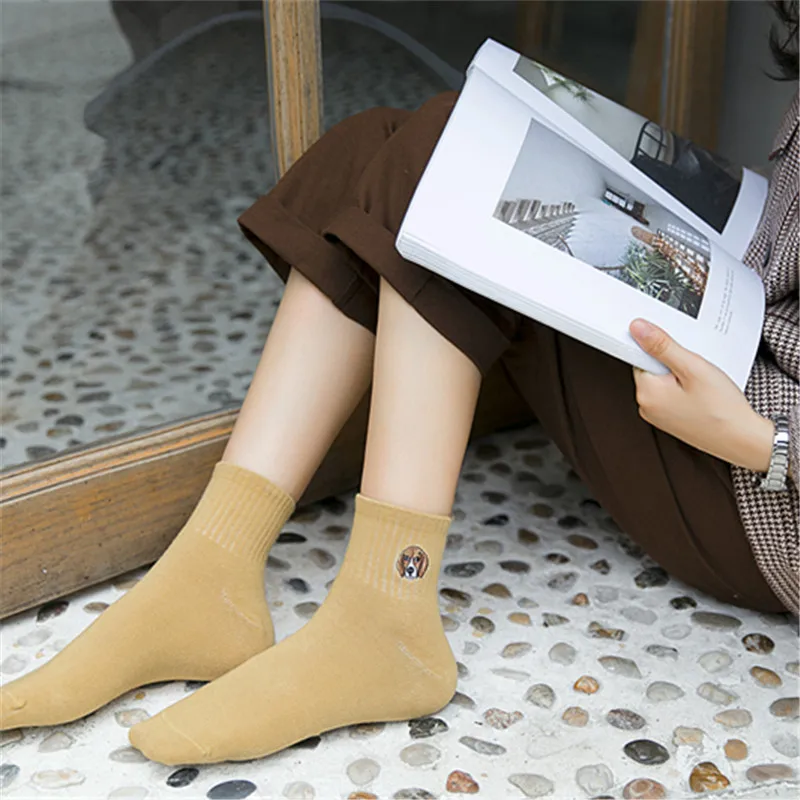 peonfly вышивки харадзюку прекрасный мультфильм китти собаки женщина мило белые