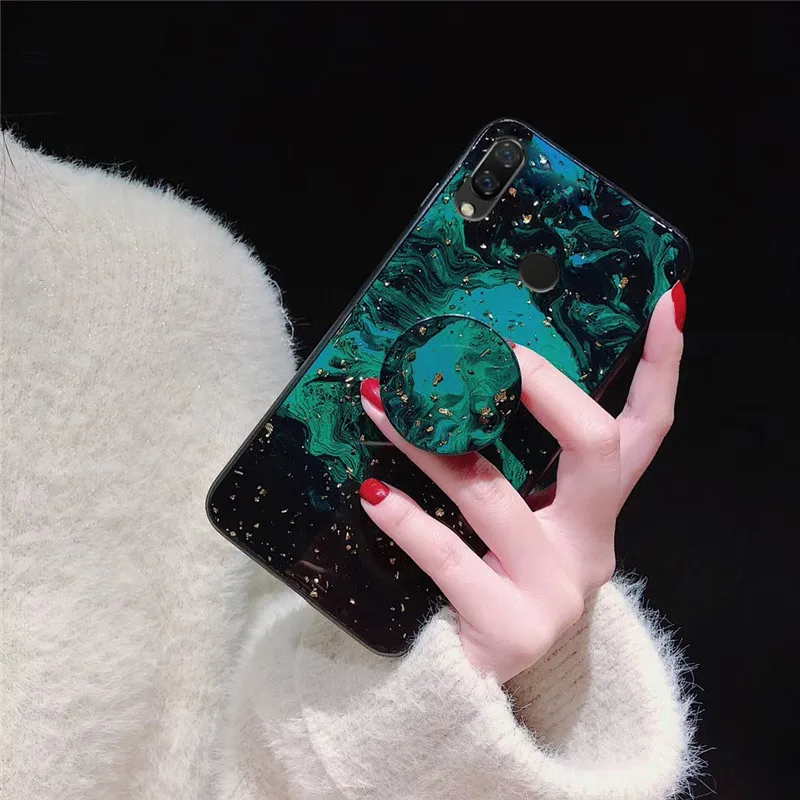 Роскошный блестящий чехол для телефона Huawei P20 pro lite P30 nova 2 plus 2S 3E 3i 4 золотой фольгой