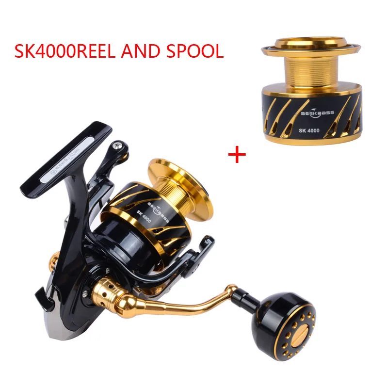 SK4000REEL AND SPOOL SeekBass, продукт, сделано в Японии, SK4000-SK10000, полностью Металлическая спиннинговая катушка, катушка для спиннинга, катушка для спиннинга, 12BB, катушка из сплава, 30 кг, сила сопротивления - Цвет: SK4000REEL AND SPOOL