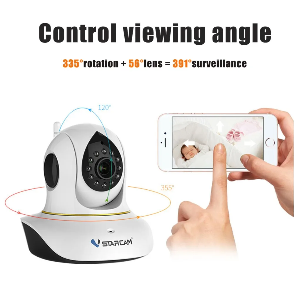 IP камера видеонаблюдения Vstarcam 1080 МП Full HD 128 P слот для TF карты|Камеры