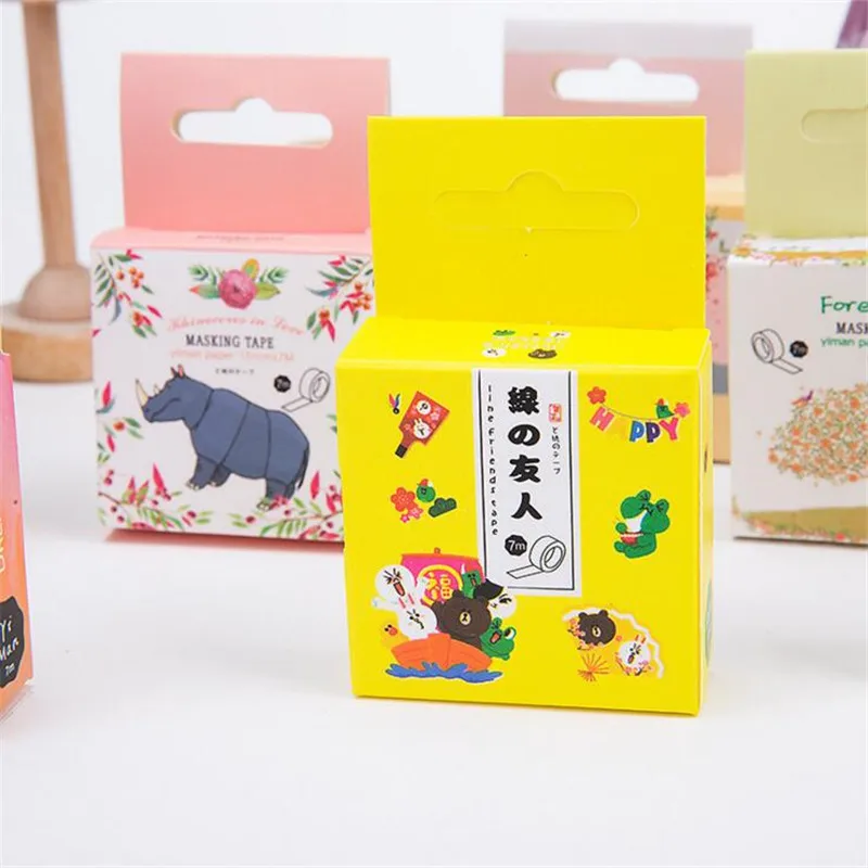 DIY Kawaii цветы Васи Лента Скрапбукинг декоративная малярная лента с изображением стикер канцелярские принадлежности клейкая лента Papelaria Escolar