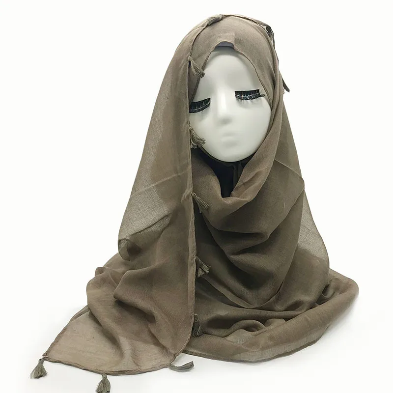 

D8 10pcs/lot High quality plain tassel viscose hijab scarf shawl women headband wrap scarf/scarves 180*90cm