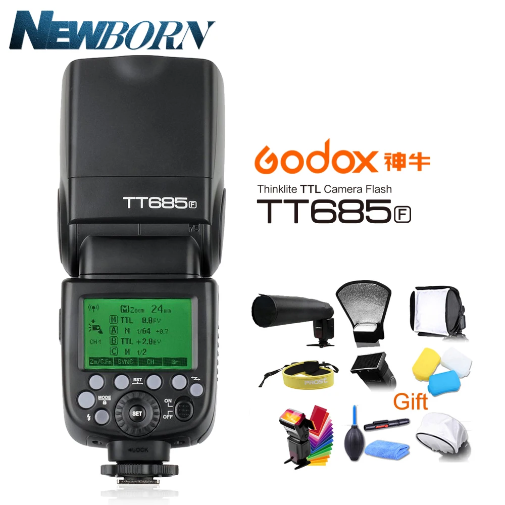 Godox ttl II Autoflash TT685F камера вспышка 2,4G Беспроводная HSS 1/8000s GN60+ 2,4G Беспроводная система X Xpro-F Комплект для Fuji camera s