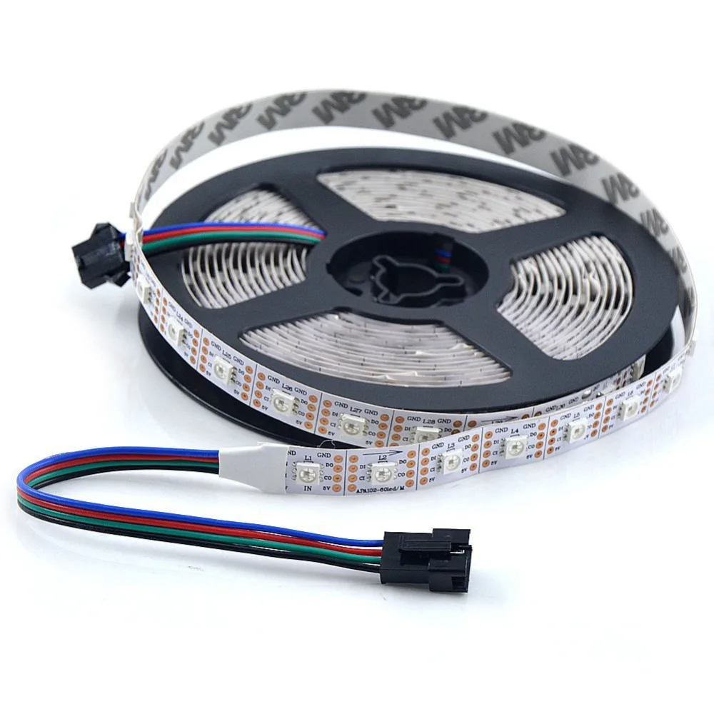 APA102C SK9822 Светодиодные ленты матрица адресуемых Дюралайт 5050 SMD 30 60 144 светодио дный