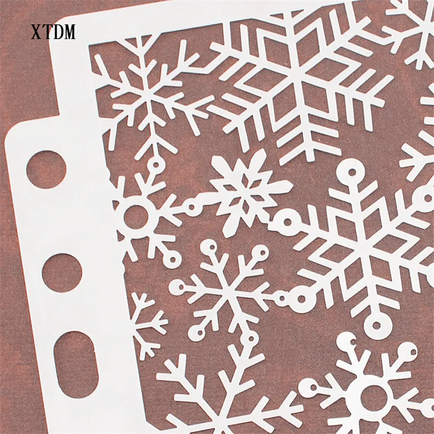 Снежинка Щит DIY торт трафареты для скрапбукинга полые украшения Печать Кружева