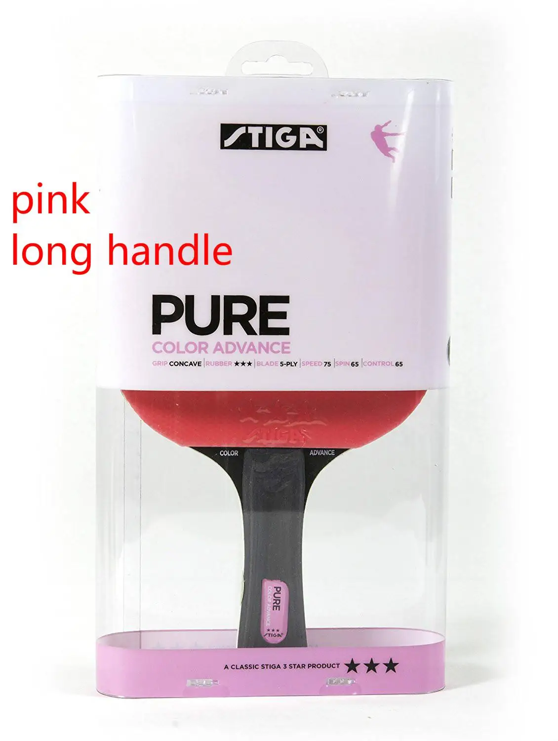 Оригинальная Stiga однотонная ракетка для настольного тенниса - Цвет: long handle