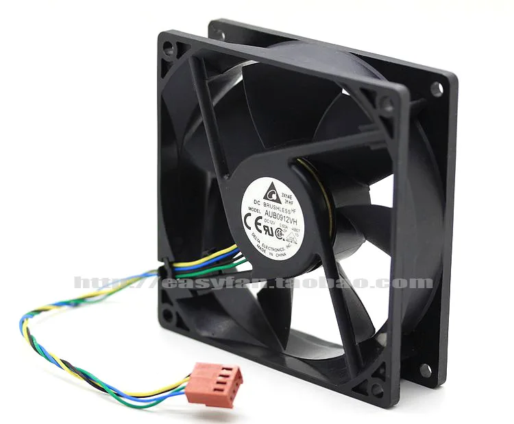 Для delta AFB0912VH = AUB0912VH 9 см 90 мм 90*90*25 мм 9225 DC 12V 0.60A 4-контактный компьютер pwm вентиляторы охлаждения процессора