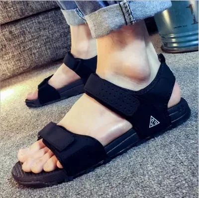 Кожаные сандалии для мужчин лето 2019 г. Новые Модные дышащие мужская пляжная обувь