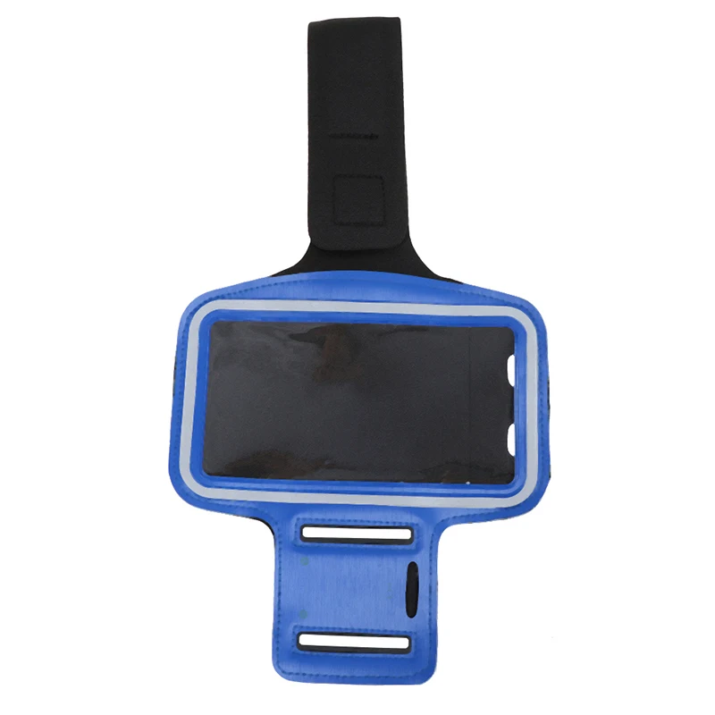 Blue 17*32 см чехол для телефона с разъемом для наушников с отверстием для ключей спортивный чехол для ремня универсальная водонепроницаемая сумка для бега - Цвет: Blue