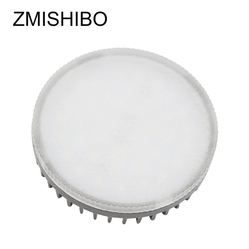 ZMISHIBO высокое качество GX53 светодиодный лампы 110-220V 8W 850lm Алюминий Корпус 3000/4000/6000K естественный белый молочно-белый Поликарбонат крышка Гостиная