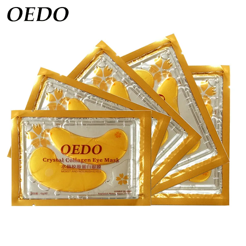 5/10 пара Уход за кожей вокруг глаз Кристалл Коллаген патч Сыворотка для золото