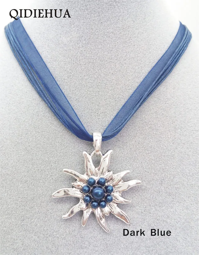 8 цветов lmitation жемчужное Цветочное Ожерелье Подвеска Bavaria серебряное ожерелье